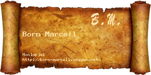 Born Marcell névjegykártya