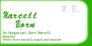 marcell born business card